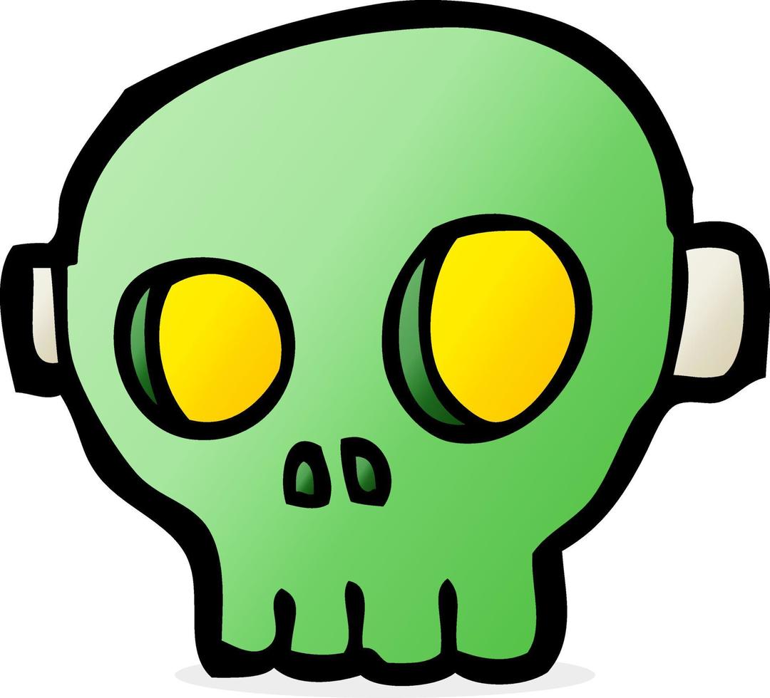 cartoon spooky skull mask vector