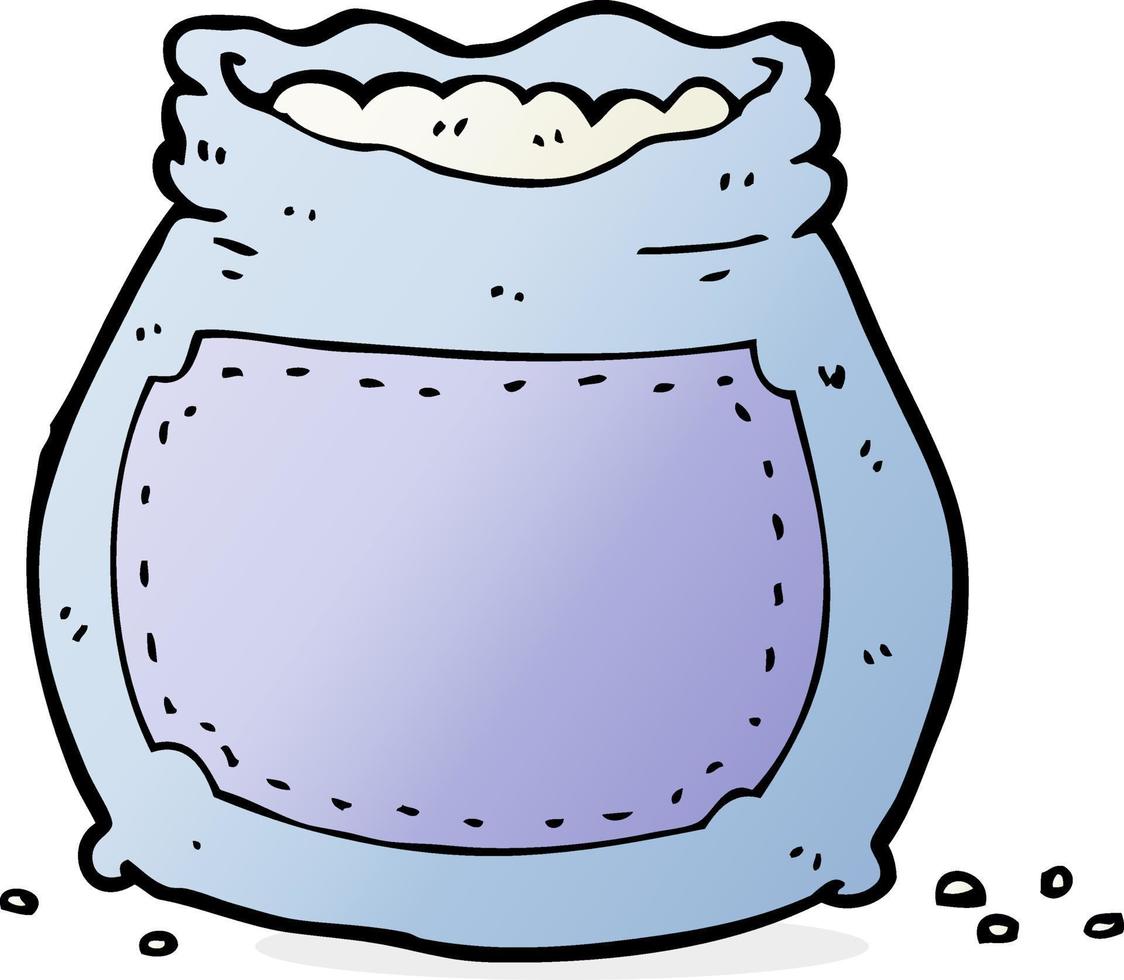 cartoon bag of flour vector