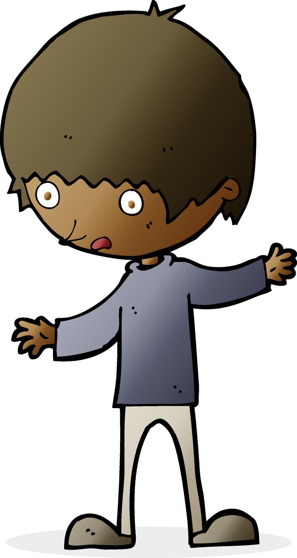 cartoon boy with outstretched arms 12277175 Vector Art at Vecteezy