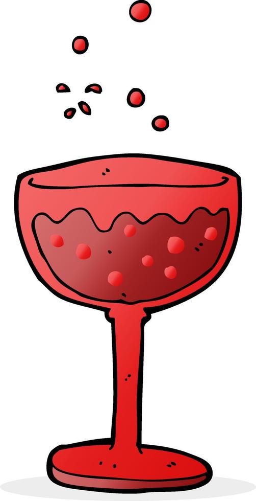 cartoon sparkling cocktail vector
