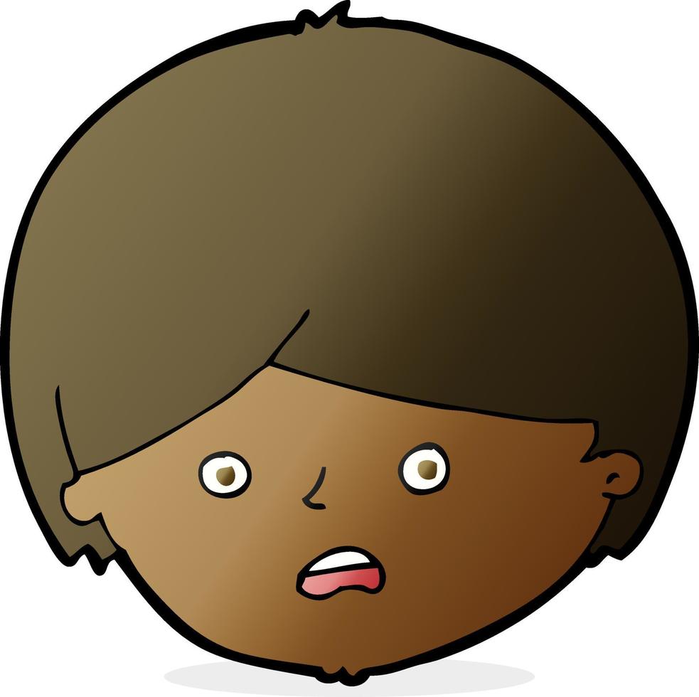 niño infeliz de dibujos animados vector