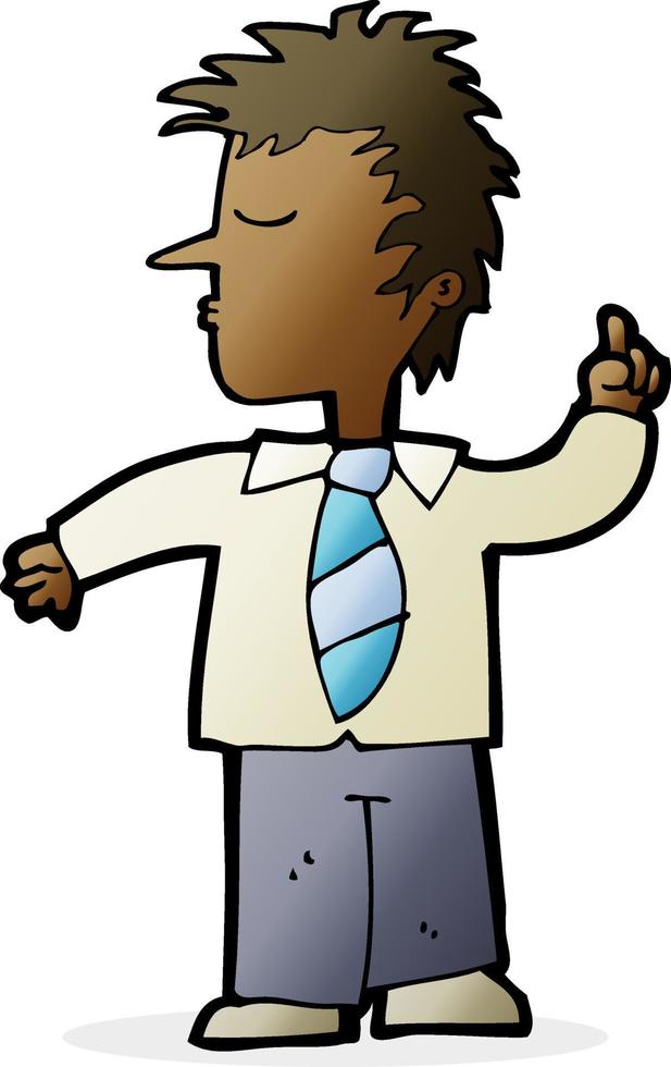 cartoon man making his point vector