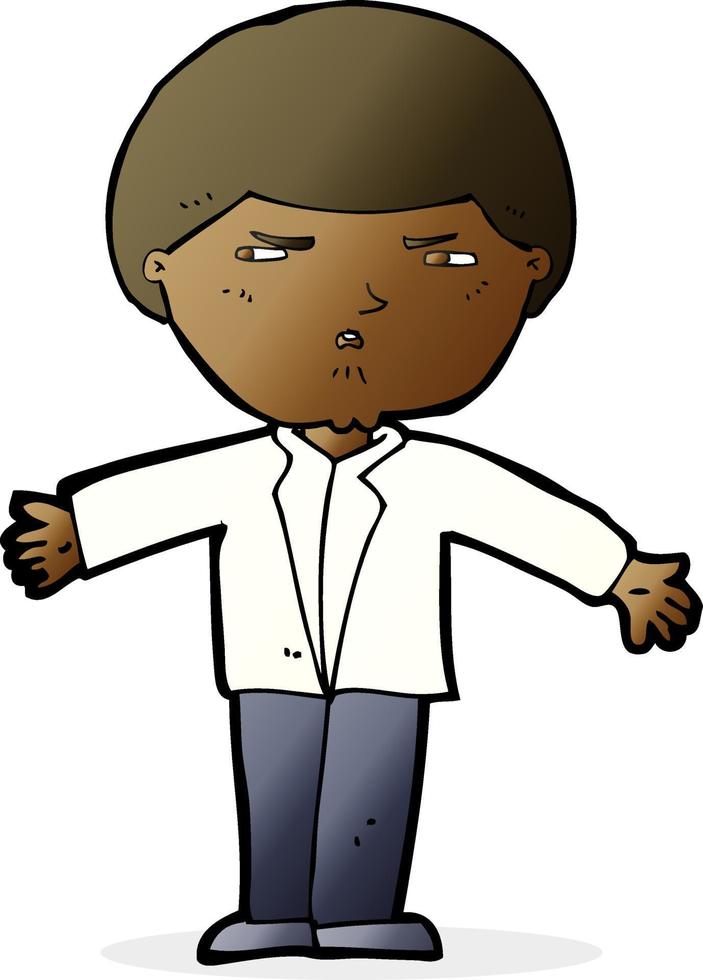 cartoon annoyed man vector
