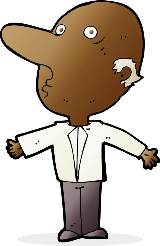 cartoon confused middle aged man vector