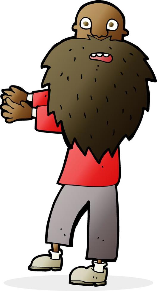 cartoon bearded old man vector