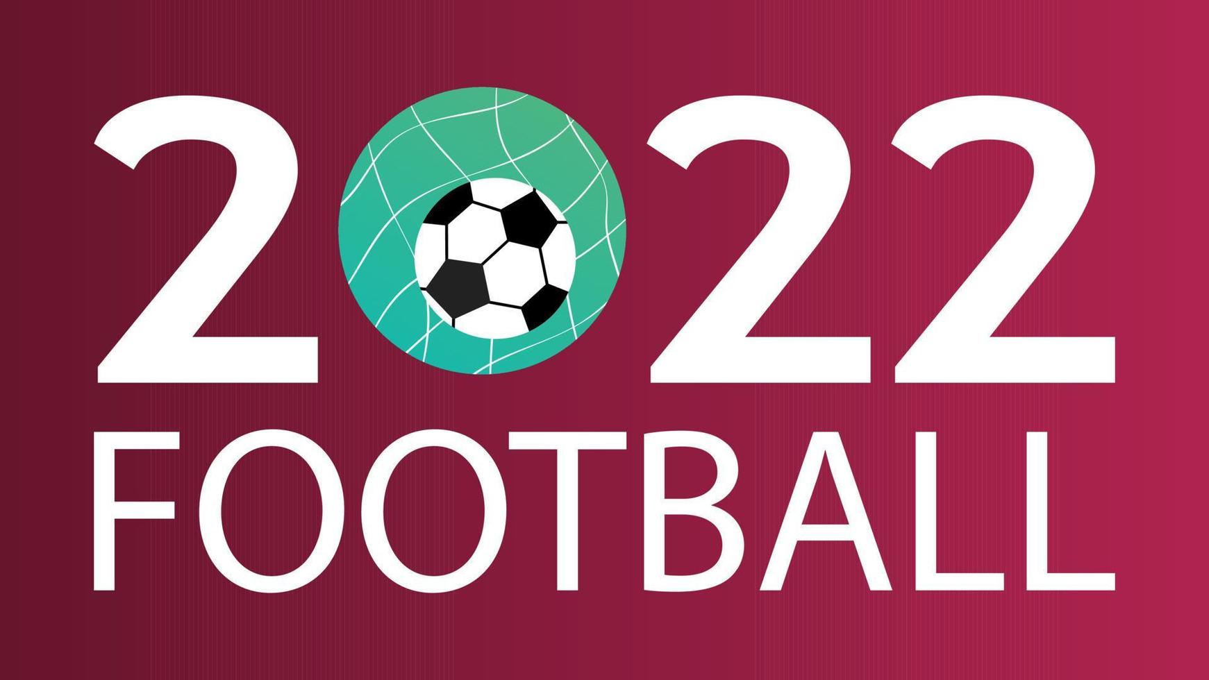 campeonato mundial de fútbol 2022 ilustración vectorial en colores nacionales vector
