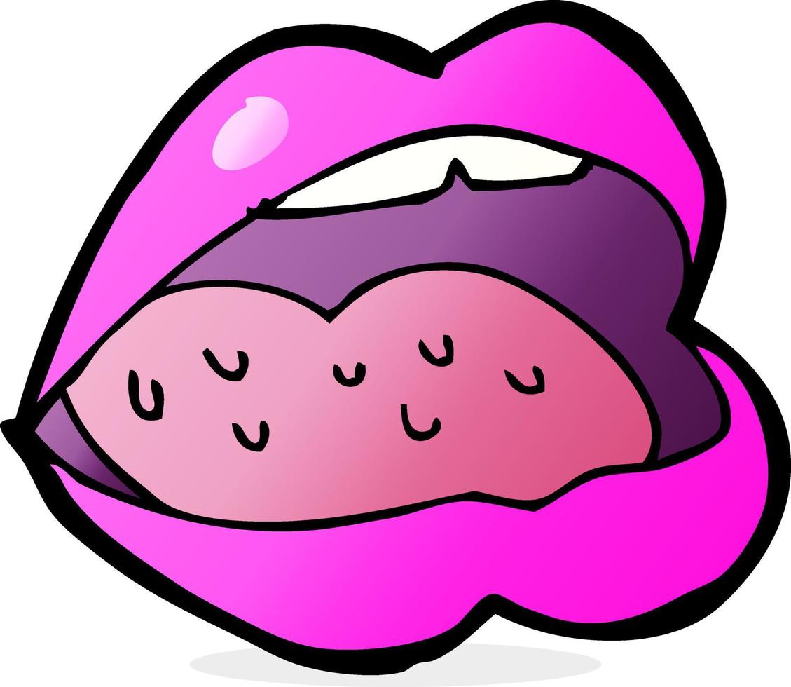 cartoon open mouth vector