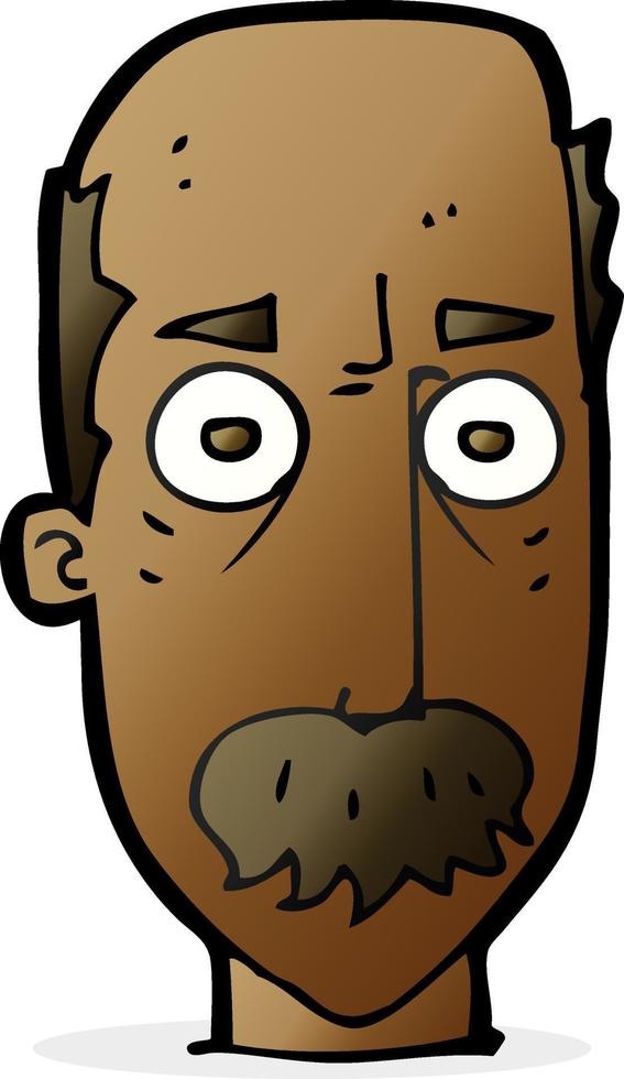 cartoon man with mustache vector
