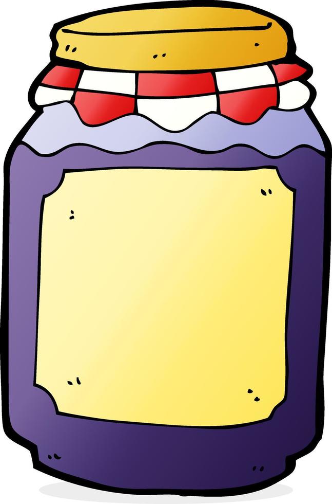 cartoon jar of jam vector