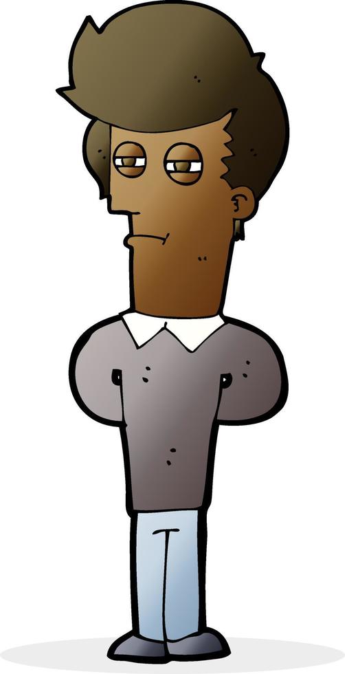 cartoon jaded man vector