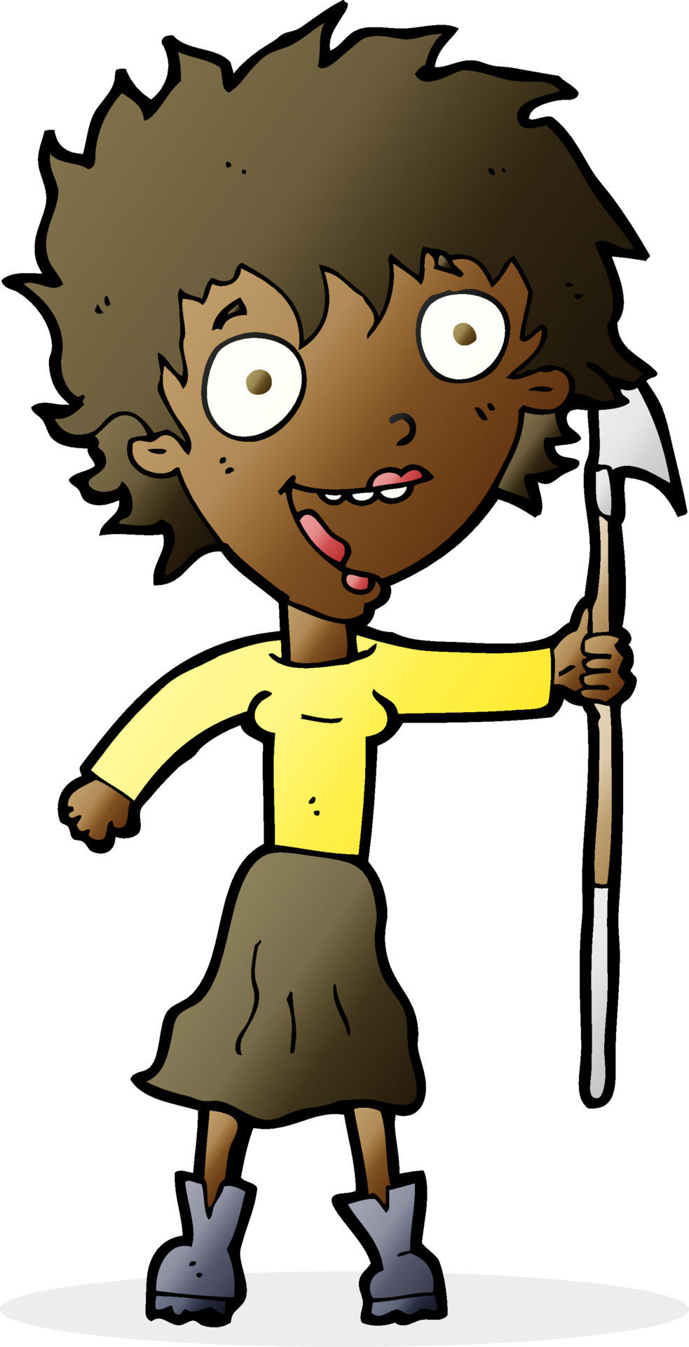 cartoon crazy woman with spear 12277843 Vector Art at Vecteezy cartoon crazy woman with spear 12277843 Vector Art at Vecteezy