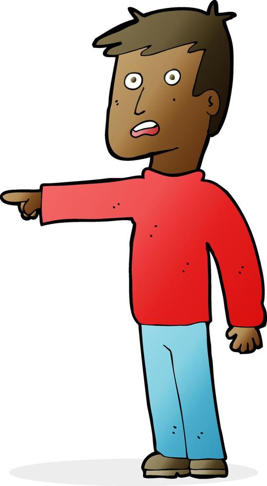 cartoon pointing man vector