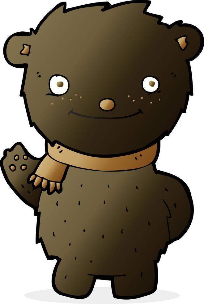 dibujos animados lindo oso negro vector