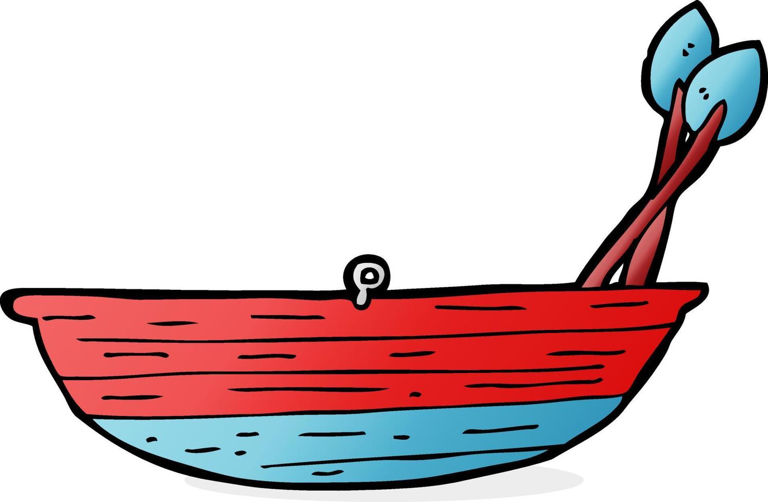 cartoon rowing boat vector