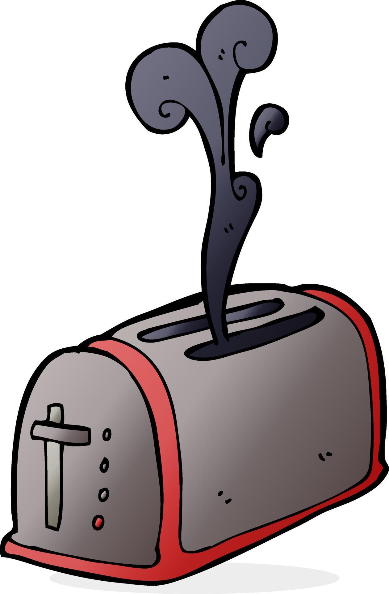 cartoon toaster burning toast 12277907 Vector Art at Vecteezy