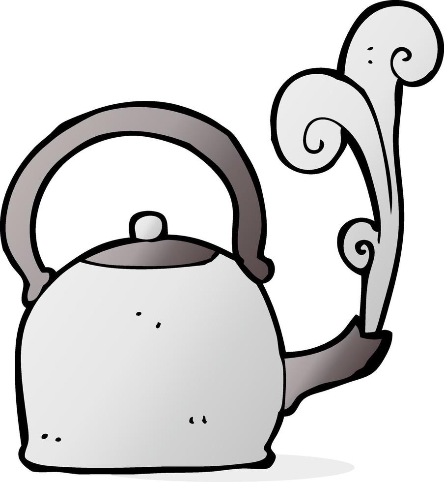 cartoon old kettle vector