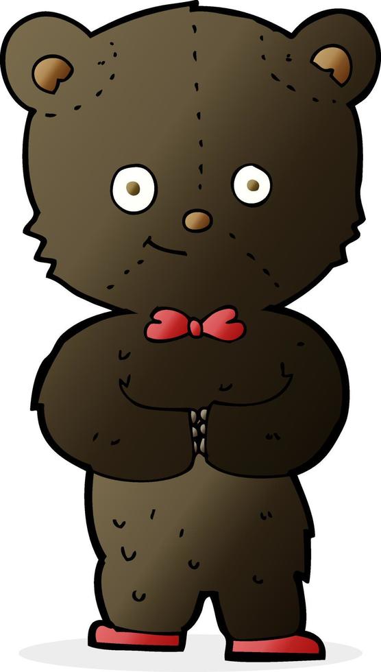 cartoon cute little bear vector