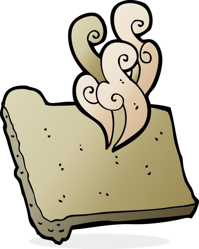 cartoon hot toast vector