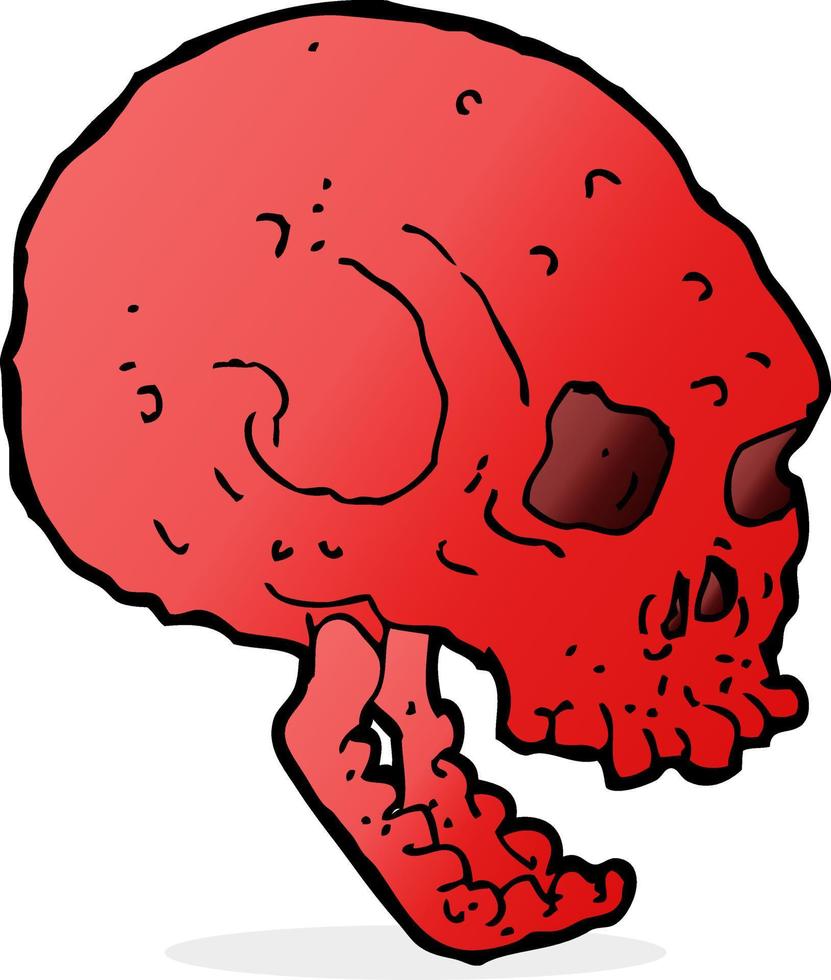 cartoon spooky skull vector