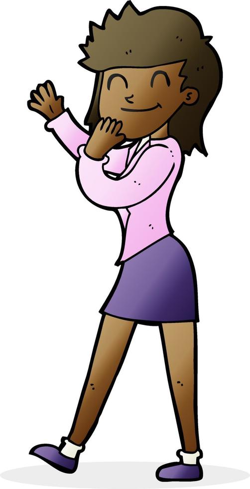 cartoon happy businesswoman vector