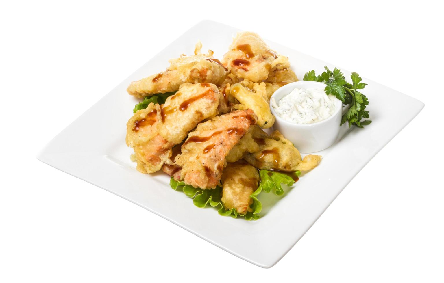 Salmon Tempura , Japanese Food photo