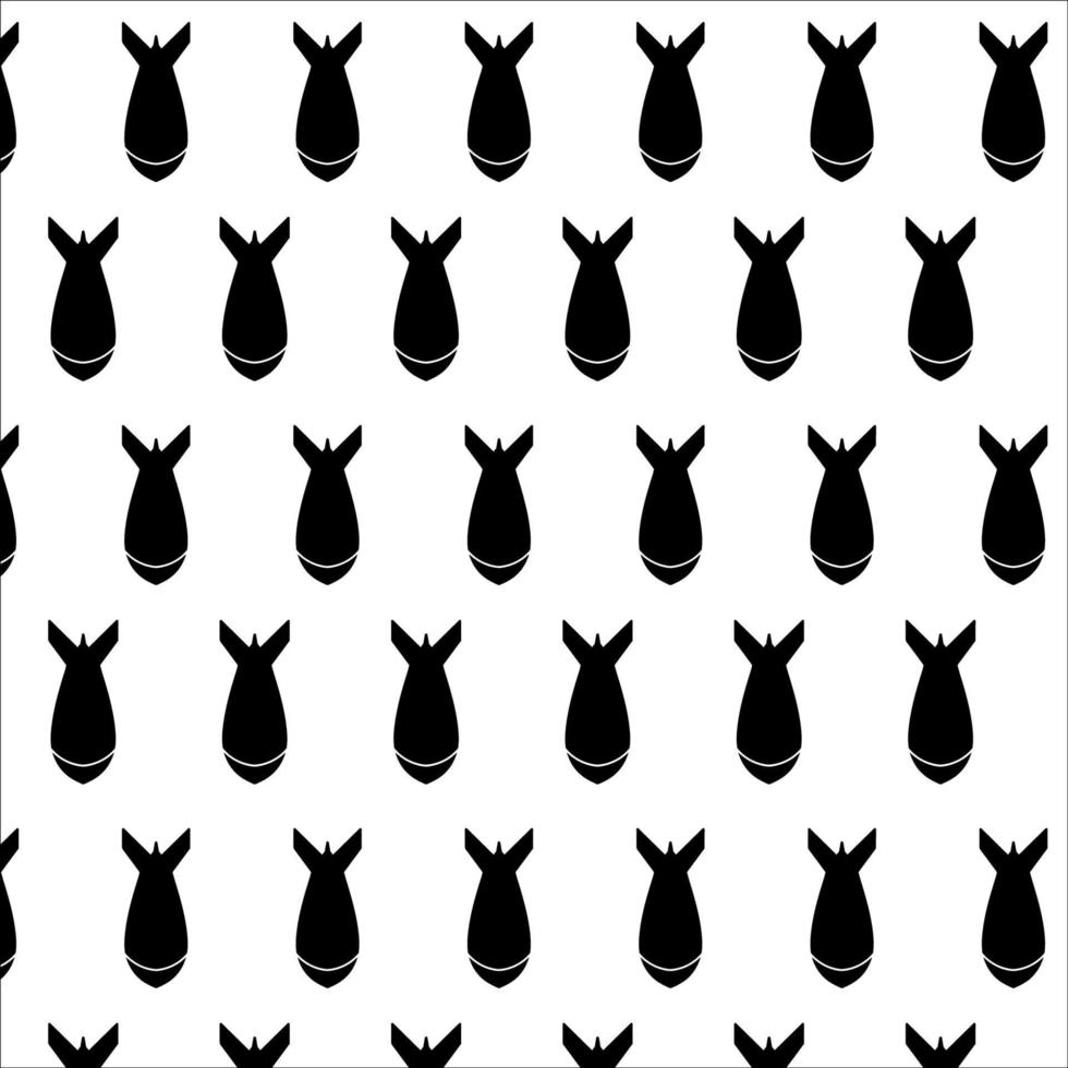 Nuclear Bomb Silhouette Pattern Vector