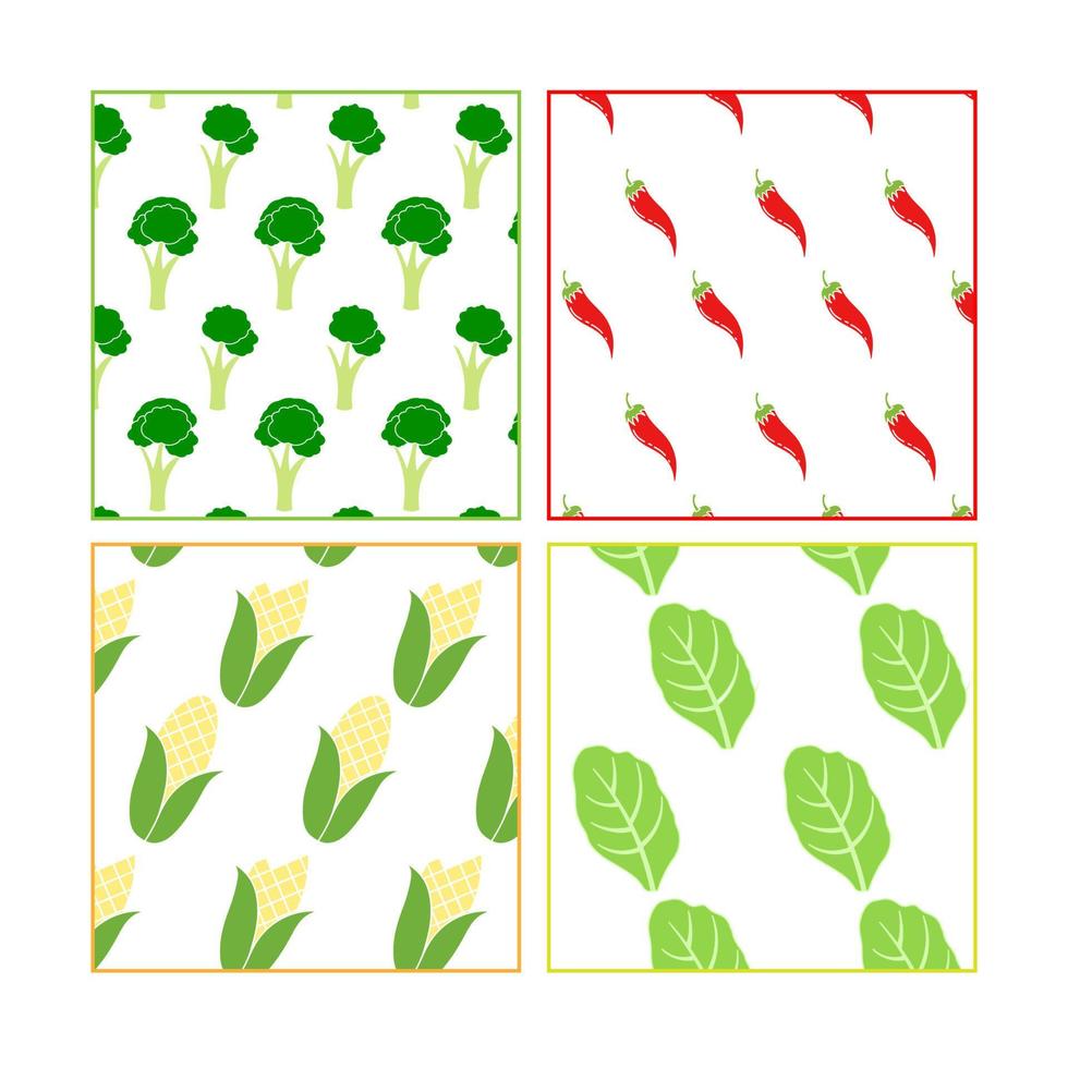 Vegetable Pattern Colection vector
