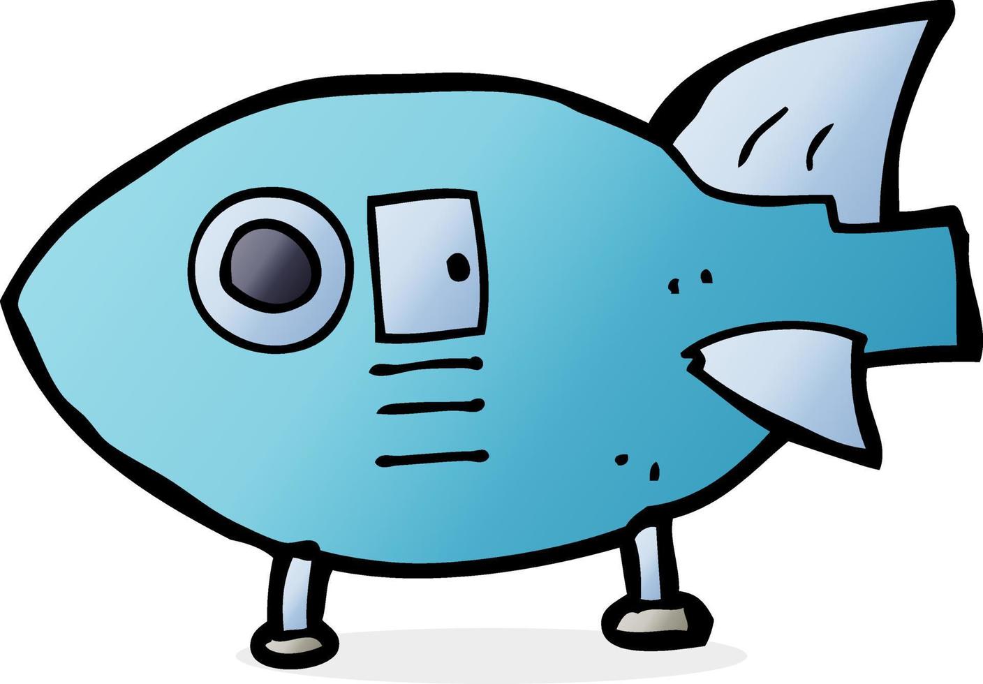 cartoon space rocket vector