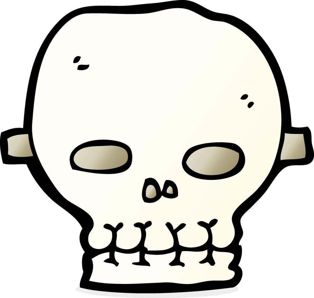 cartoon spooky skull mask vector