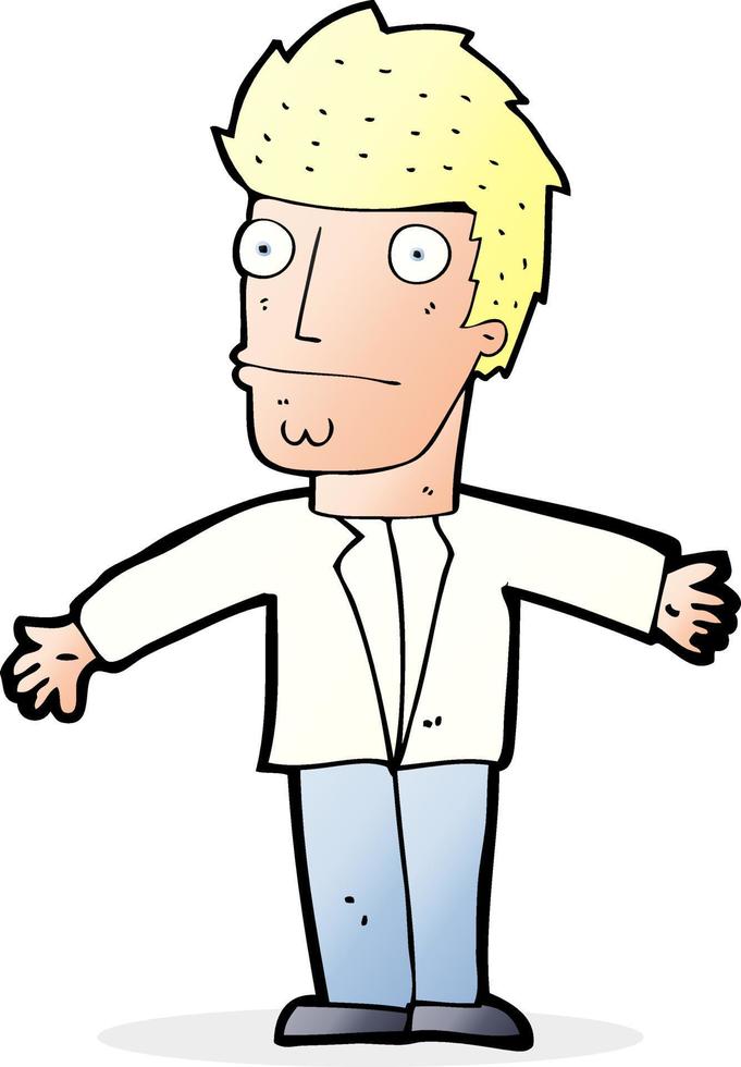 cartoon confused man vector