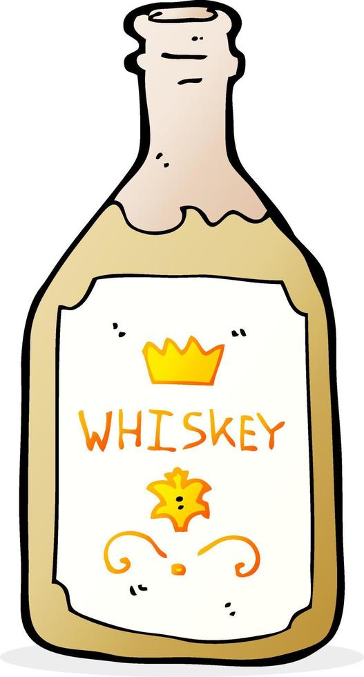 botella de whisky de dibujos animados vector