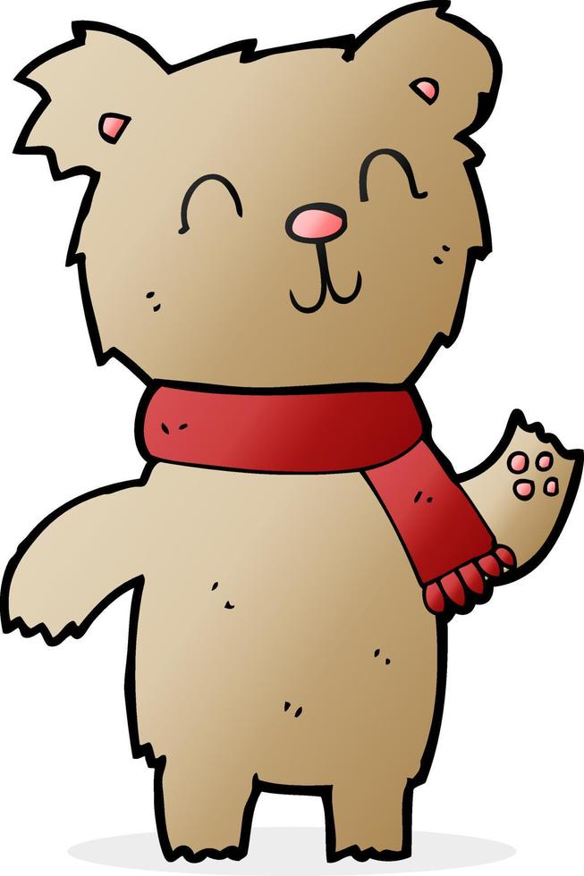 cartoon cute teddy bear vector