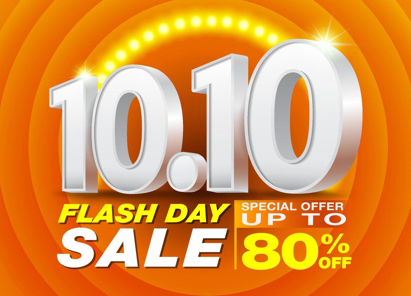 10th month Shopping day sale Poster or Banner template. vector