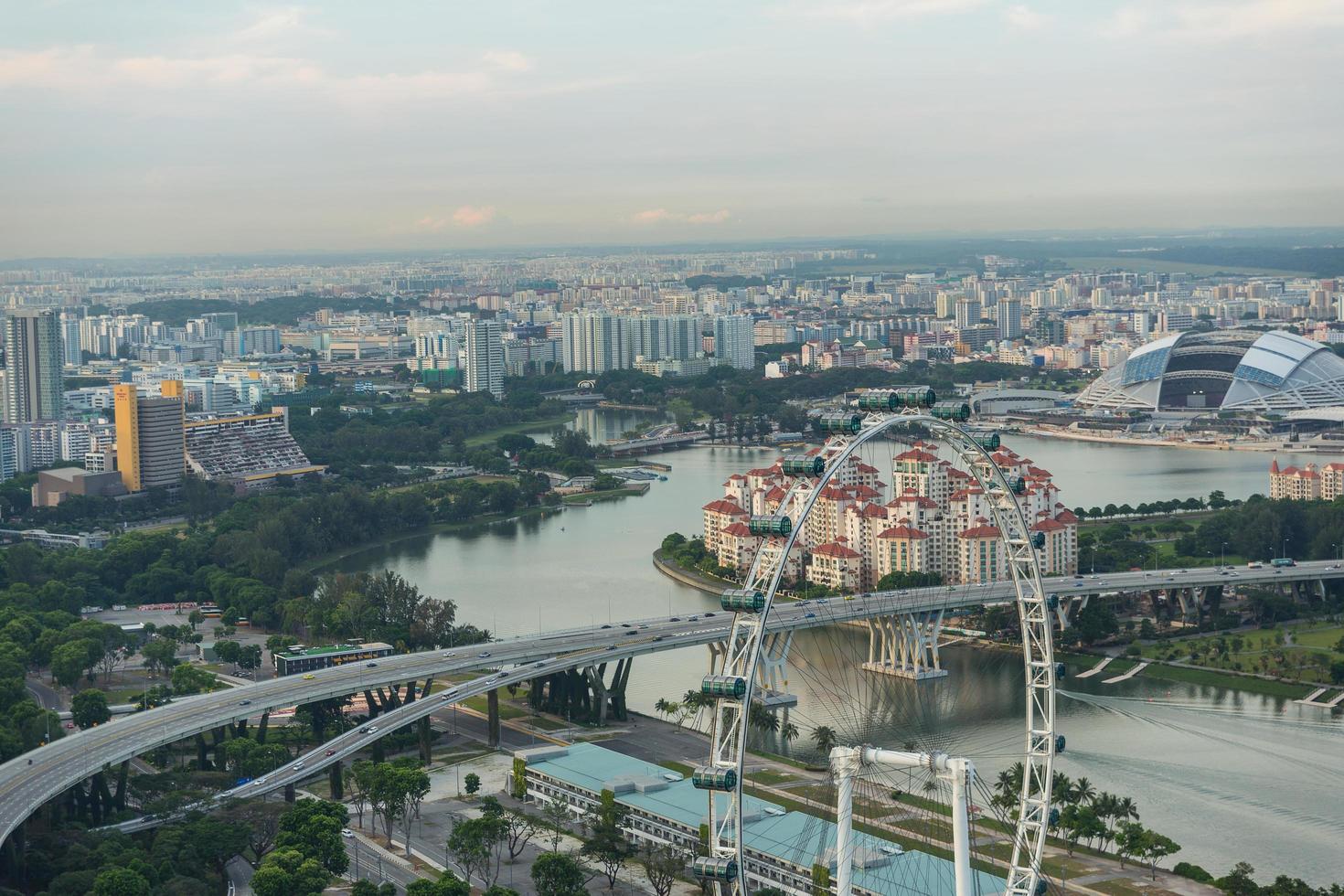 View of Singapore city skyline photo