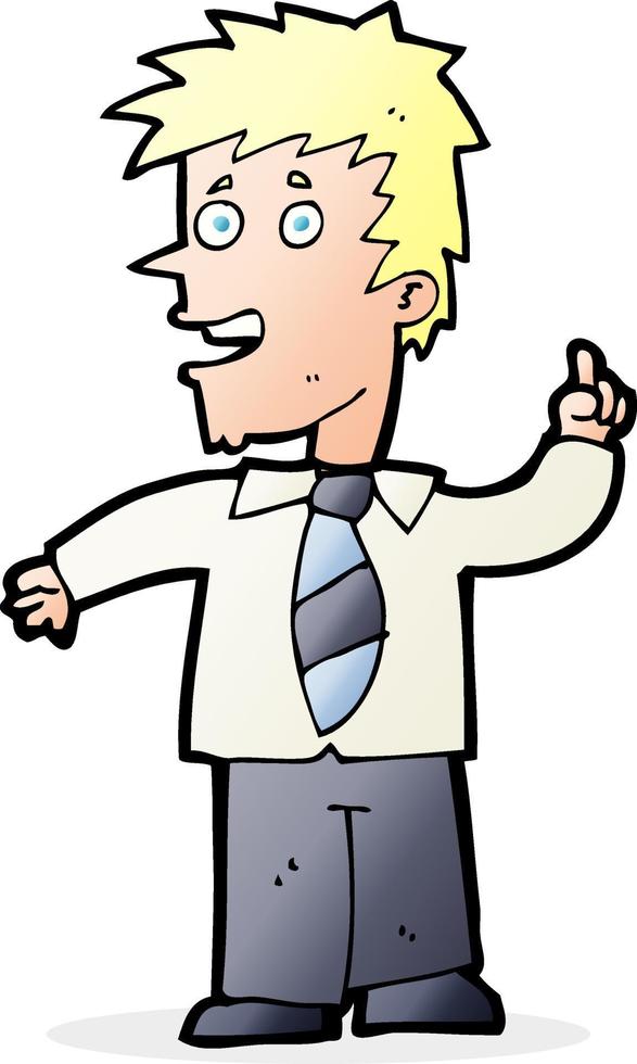 cartoon man with idea vector