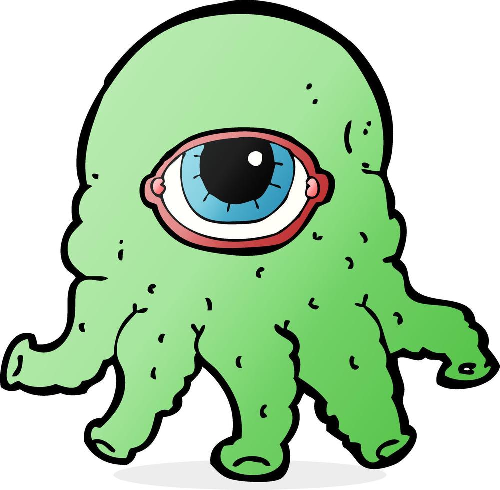 cabeza alienígena de dibujos animados vector