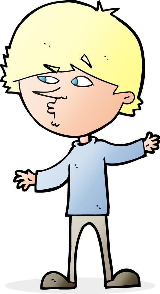 cartoon curious man vector
