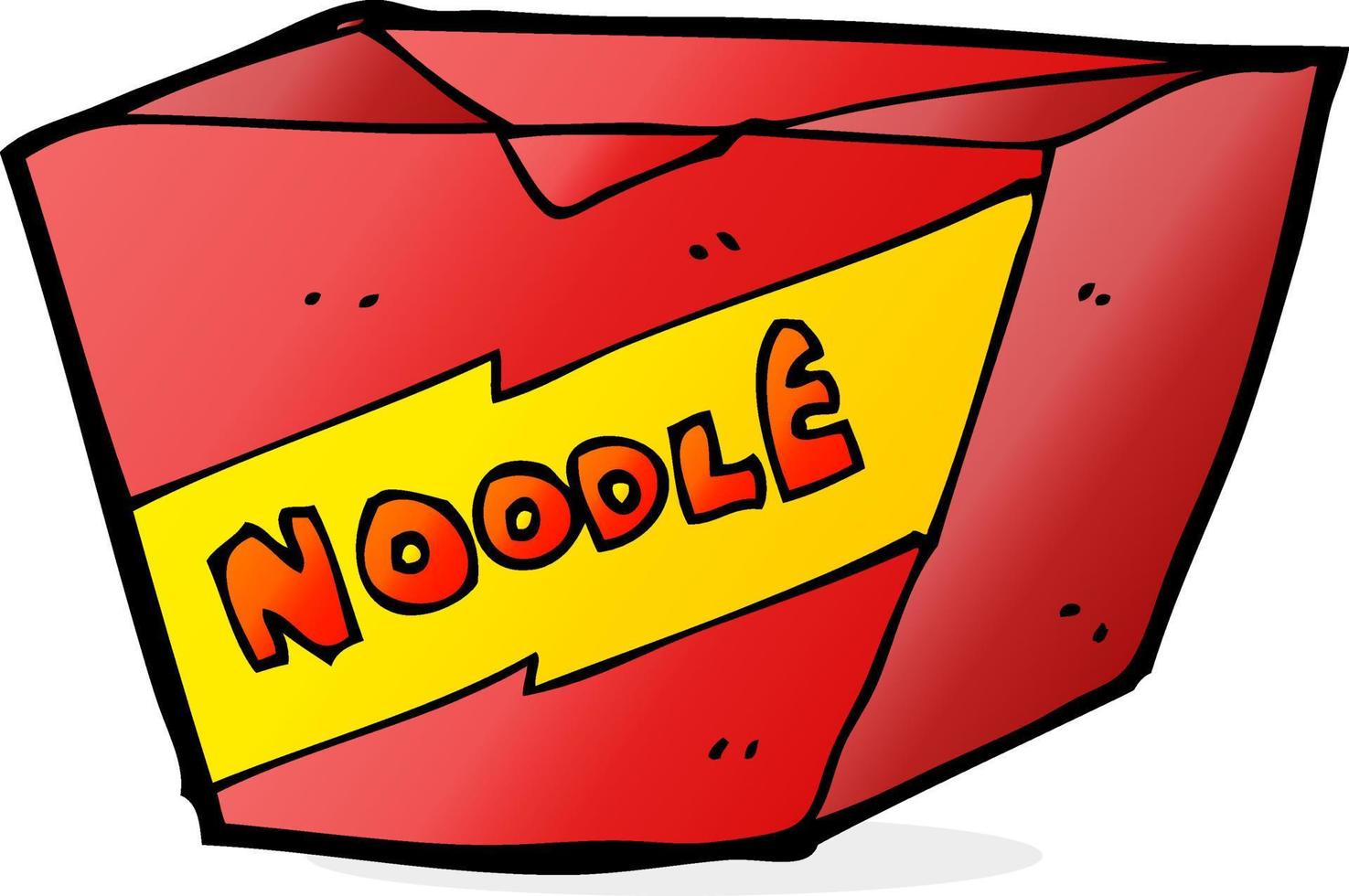 cartoon noodle box vector