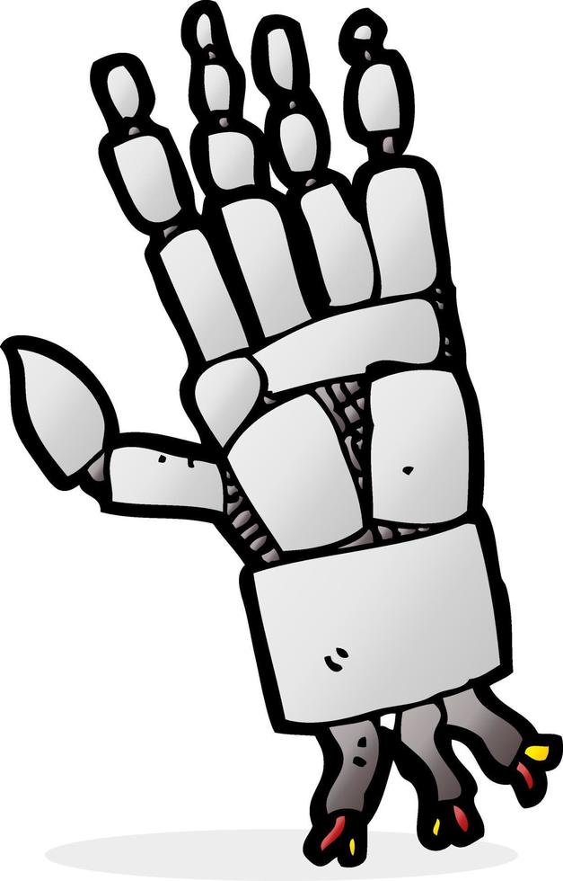 cartoon robot hand vector