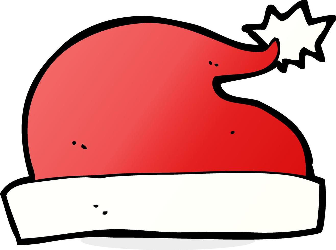 cartoon santa hat vector