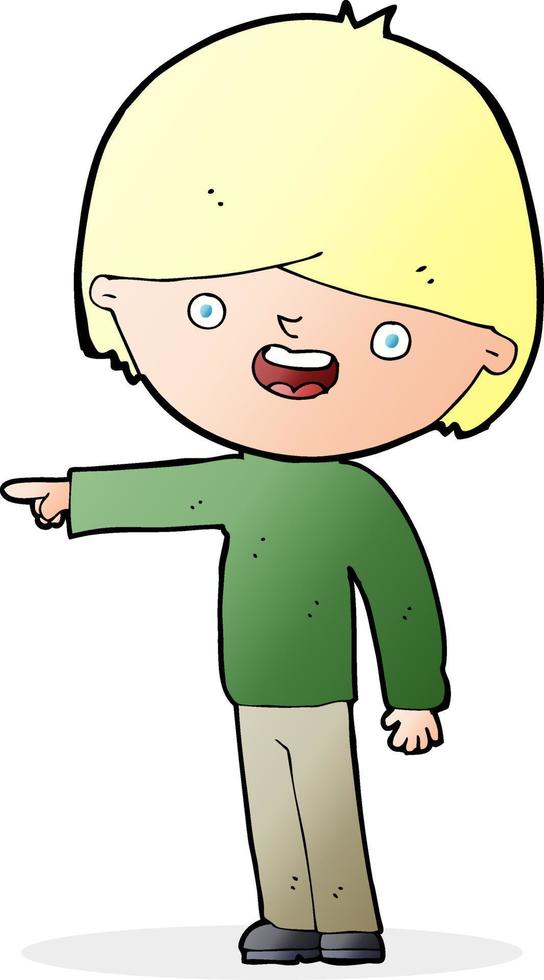 cartoon man pointing vector