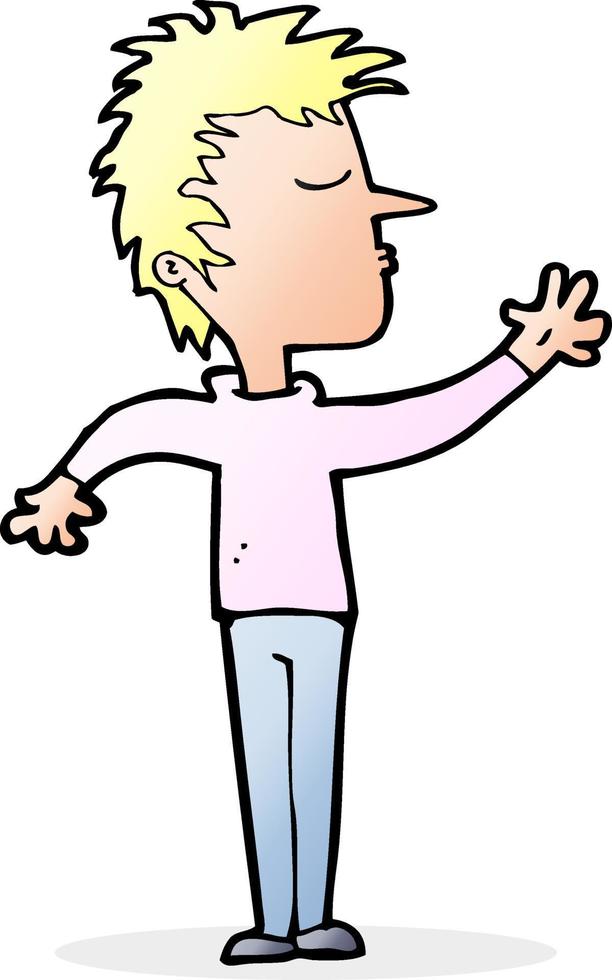 cartoon dismissive man vector