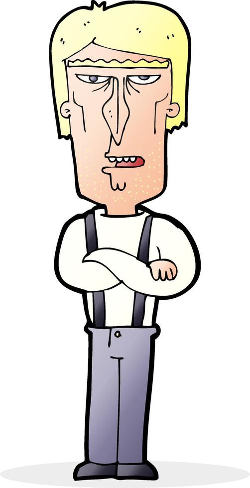 cartoon angry man vector