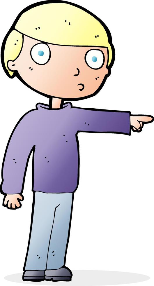 cartoon man pointing vector