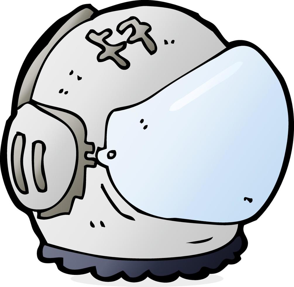 casco de astronauta de dibujos animados vector