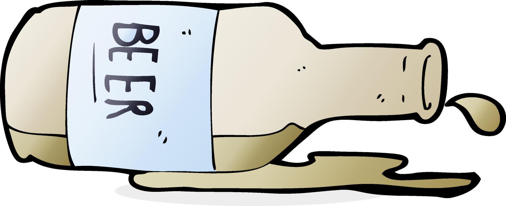 cartoon spilled beer vector