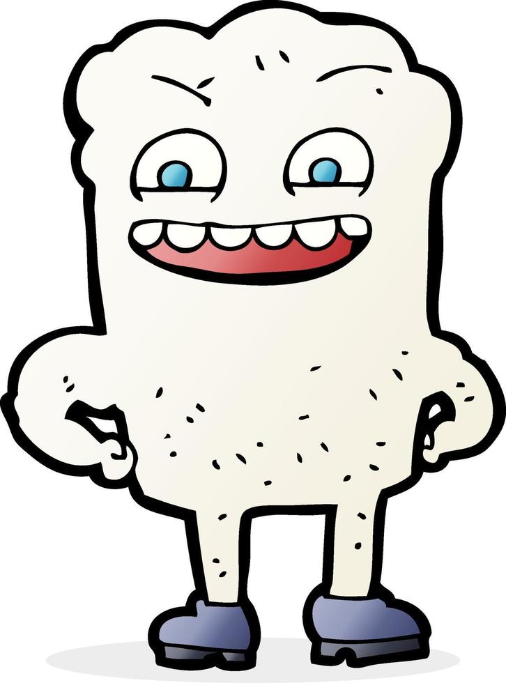 cartoon happy tooth vector