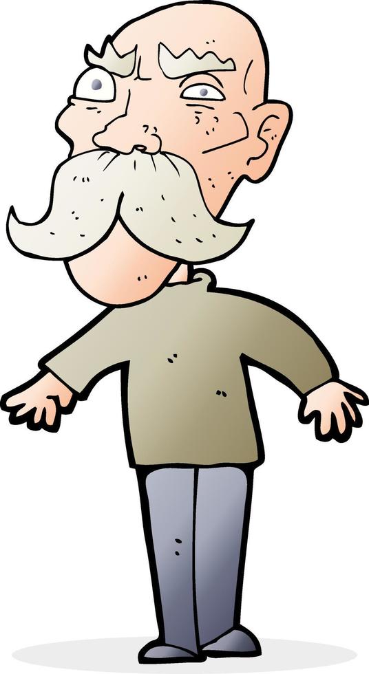 cartoon angry old man 12278695 Vector Art at Vecteezy