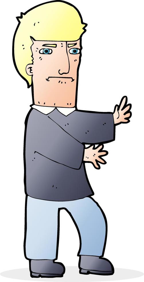 cartoon grumpy man vector