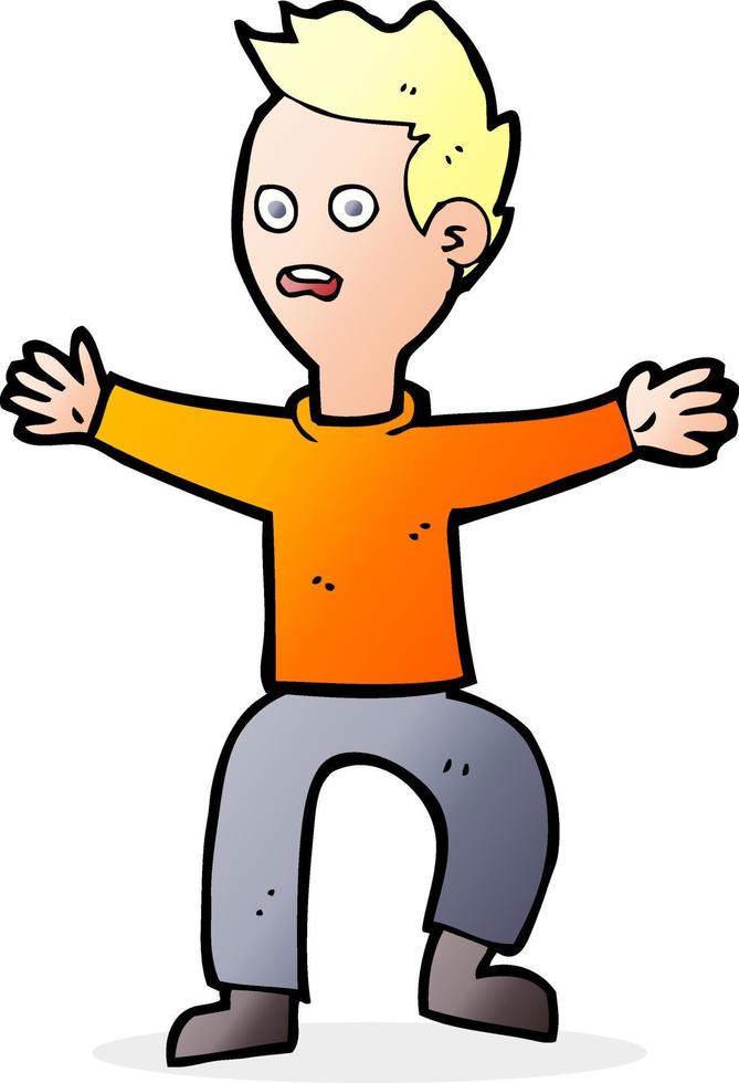 cartoon man panicking vector